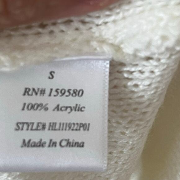 Women's Pink Lily Cream Lake Lightweight Summer Spring Sweater Size Small - Picture 4 of 5